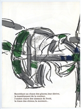 Jean-Paul Riopelle original lithograph "Arctique" 1974