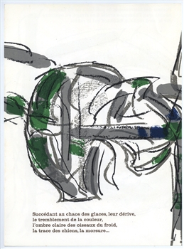Jean-Paul Riopelle original lithograph 1974