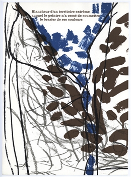 Jean-Paul Riopelle original lithograph 1974