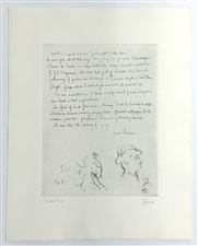 Jack Levine signed original etching Dreigroschen Film