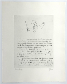 Jack Levine signed original etching Dreigroschen Film