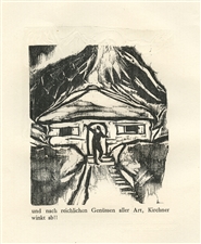 Nele van de Velde woodcut Homage to Kirchner