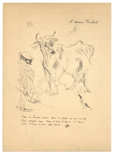 Toulouse-Lautrec lithograph Invitation to a Glass of Milk