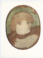 Toulouse-Lautrec lithograph Profil de femme