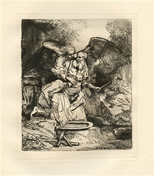 Rembrandt van Rijn (after) Abraham's Sacrifice etching