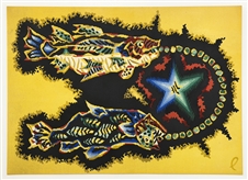 Jean Lurcat lithograph - Signs of the Zodiac: Pisces