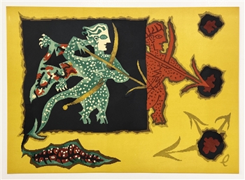 Jean Lurcat lithograph Signs of the Zodiac Sagittarius