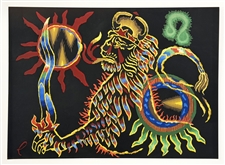 Jean Lurcat lithograph Signs of the Zodiac Leo