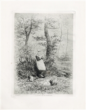 Edmund Adolphe Rudaux original etching
