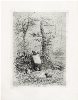 Edmund Adolphe Rudaux original etching