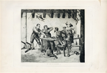 Edmund Adolphe Rudaux original etching