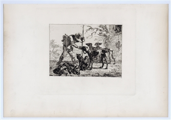 Pieter van Laer  Hunter and Dogs