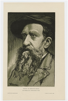 Pierre-Eugene Vibert woodcut Constantin Meunier