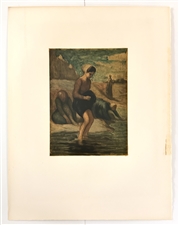 Honore Daumier lithograph "Au bord de l'eau"