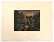 Paul Cezanne lithograph Paysage a Aix