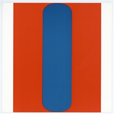 Ellsworth Kelly silkscreen "Red-Blue" 1967