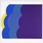 Georg Karl Pfahler serigraph "Drei-Tex Blau" 1967