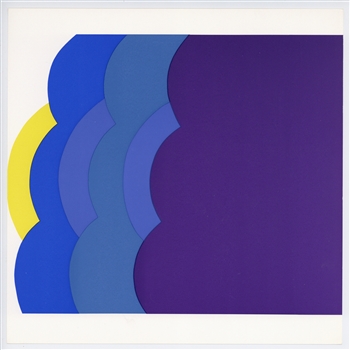 Georg Karl Pfahler silkscreen "Drei Tex-Blau"