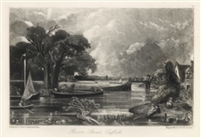 Sir John Constable / David Lucas mezzotint "River Stour, Suffolk"