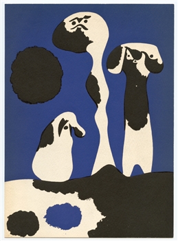 Joan Miro lithograph (Trois figures)
