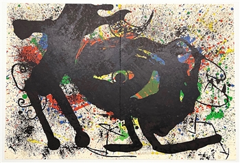 Joan Miro "Sobreteixims 3" original lithograph, 1973