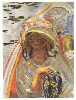 Pierre Bonnard "Jeune fille dans une barque" lithograph