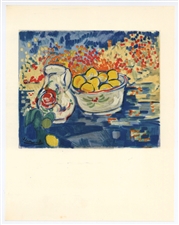 Maurice de Vlaminck "Still Life with Lemons" lithograph