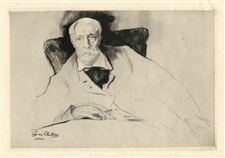 Edgar Chahine "Alfred Stevens" (Proof) original etching and drypoint