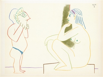 Pablo Picasso lithograph (Personnages)