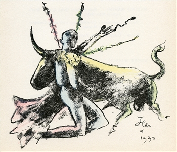 Jean Cocteau original lithograph (Torero)