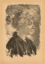 Franz Skarbina lithograph, 1896