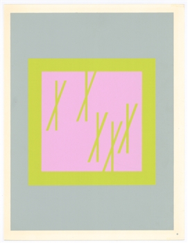 Josef Albers silkscreen | Interaction of Color, 1963