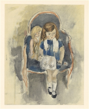 Jules Pascin lithograph "Jeanie Warnod"