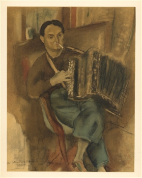 Jules Pascin lithograph "Portrait de Pierre Mac Orlan"