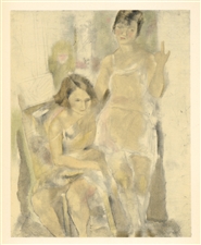 Jules Pascin lithograph "Ginette et Mireille"
