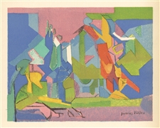 Jacques Villon lithograph "Acrobate au saut perilleux"