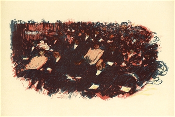 Pierre Bonnard lithograph "Au Theatre"