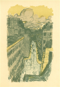 Pierre Bonnard lithograph "Rue vue d'en haut"
