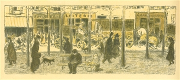 Pierre Bonnard lithograph "Boulevard"