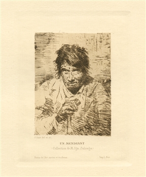 Francisco Goya etching mendiant