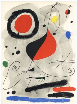 Joan Miro "L'Arc" original lithograph, 1964