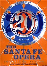 Robert Indiana serigraph "Santa Fe Opera"