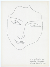 Henri Matisse lithograph "Angele Lamotte"