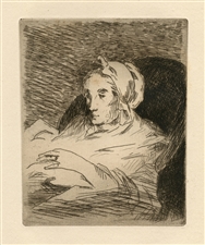 Edouard Manet original etching "La Convalescente"