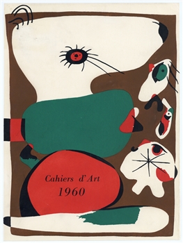 Joan Miro original pochoir for Cahiers d'Art 1960