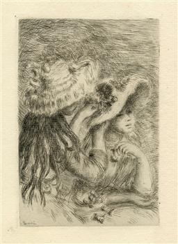 Pierre-Auguste Renoir "Le chapeau epinglÃ©" original etching