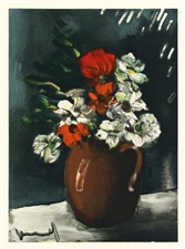 Maurice de Vlaminck "Anemones" lithograph