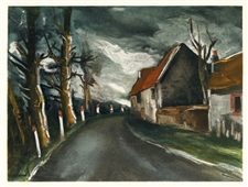 Maurice de Vlaminck "The Longny Road" lithograph