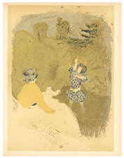 Edouard Vuillard lithograph "La petite fille au volant"