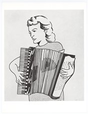 Roy Lichtenstein "Girl with Accordion"